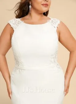 JJsHouse Forme Sirène/trompette Scoop Traîne Moyenne Dentelle Robe De Mariée -Voiles mariée Soldes 00268d5c0f656dd1b4f79cdeb72244cc