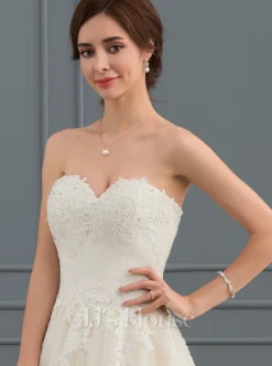 JJsHouse Robe Marquise/princesse Cache Cœur Traîne Moyenne Dentelle Tulle Robe De Mariée Avec Brodé Plissé -Voiles mariée Soldes 00dfd34c26e571b0f3eb062af5077b3f