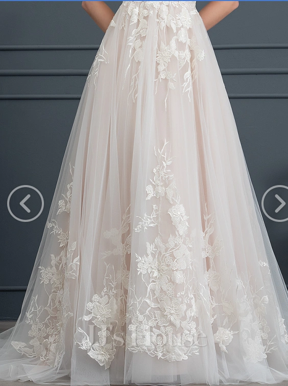 JJsHouse Robe Marquise/princesse Cache Cœur Balayage/pinceau Train Dentelle Tulle Robe De Mariée 6 JJsHouse Robe Marquise/princesse Cache Cœur Balayage/pinceau Train Dentelle Tulle Robe De Mariée – Image 6