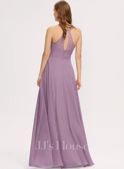 Jjshouse.fr Robe Trapèze Scoop Longueur Ras Du Sol Mousseline Mousseline Robe De Demoiselle D'honneur Avec Poches -Voiles mariée Soldes 0d244427d0ada9f5d0f898b1679e6c02