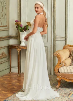 JJsHouse Robe Trapèze Dos Nu Balayage/pinceau Train Mousseline Dentelle Robe De Mariée 11 JJsHouse Robe Trapèze Dos Nu Balayage/pinceau Train Mousseline Dentelle Robe De Mariée -Voiles mariée Soldes 0ffc798b318473f991f540c58dc0f4c5
