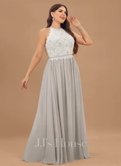 Jjshouse.fr Robe Trapèze Scoop Longueur Ras Du Sol Mousseline Dentelle Dentelle Mousseline Robe De Demoiselle D'honneur -Voiles mariée Soldes 14ef5941fb0935f4665eed9f4a29deac