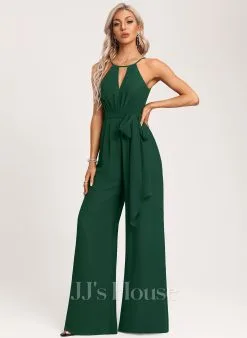 Jjshouse.fr Jumpsuit / Pantsuit Dos Nu Longueur Ras Du Sol Mousseline Robe De Demoiselle D'honneur