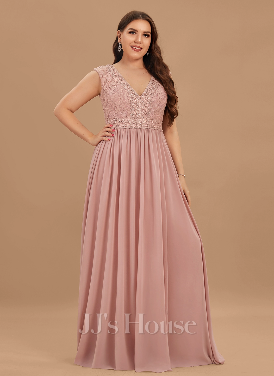 Jjshouse.fr Robe Trapèze Col V Longueur Ras Du Sol Mousseline Dentelle Dentelle Mousseline Robe De Demoiselle D'honneur 9 Jjshouse.fr Robe Trapèze Col V Longueur Ras Du Sol Mousseline Dentelle Dentelle Mousseline Robe De Demoiselle D'honneur – Image 9