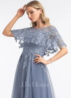 JJsHouse Robe Trapèze Scoop Longueur Ras Du Sol Tulle Robe De Mariée