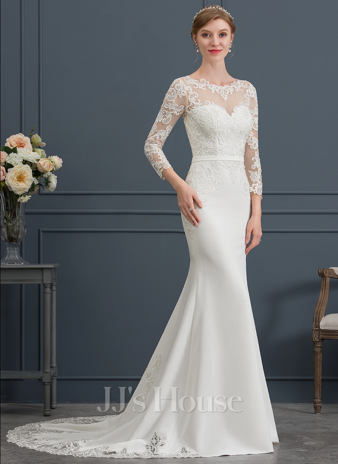 JJsHouse Forme Sirène/trompette Illusion Robe De Mariée 3 JJsHouse Forme Sirène/trompette Illusion Robe De Mariée – Image 3