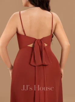 Jjshouse.fr Fourreau Carré Longueur Ras Du Sol Mousseline Robe De Demoiselle D'honneur Avec Fendue Devant -Voiles mariée Soldes 23c24ba32c98d4977722ed99ce0a7a89