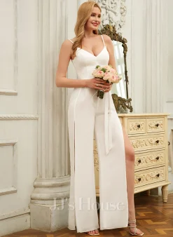 JJsHouse Jumpsuit / Pantsuit Col V Longueur Ras Du Sol Mousseline Robe De Mariée 12 JJsHouse Jumpsuit / Pantsuit Col V Longueur Ras Du Sol Mousseline Robe De Mariée -Voiles mariée Soldes 266fe332f621257a0254f075de97e9ae