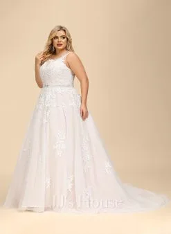 JJsHouse Robe Marquise/princesse Traîne Moyenne Dentelle Tulle Robe De Mariée Avec Brodé Paillettes -Voiles mariée Soldes 267496cc4962437992784e29432d064c