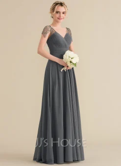 Jjshouse.fr Robe Trapèze Col V Longueur Ras Du Sol Mousseline Mousseline Robe De Demoiselle D'honneur Avec Brodé Plissé Paillettes 22 Jjshouse.fr Robe Trapèze Col V Longueur Ras Du Sol Mousseline Mousseline Robe De Demoiselle D'honneur Avec Brodé Plissé Paillettes -Voiles mariée Soldes 267d753c1f23384df9a6faa29543cc52