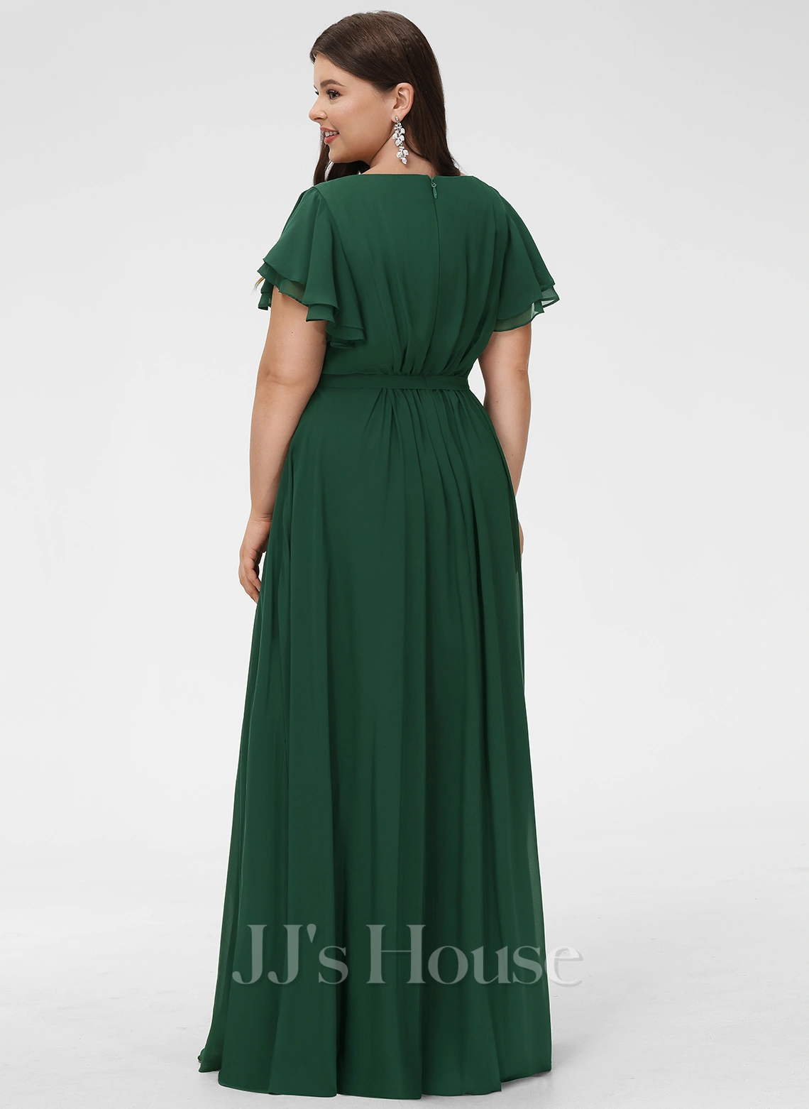 Jjshouse.fr Robe Trapèze Scoop Longueur Ras Du Sol Mousseline Robe De Demoiselle D'honneur Avec Plissé 12 Jjshouse.fr Robe Trapèze Scoop Longueur Ras Du Sol Mousseline Robe De Demoiselle D'honneur Avec Plissé – Image 12