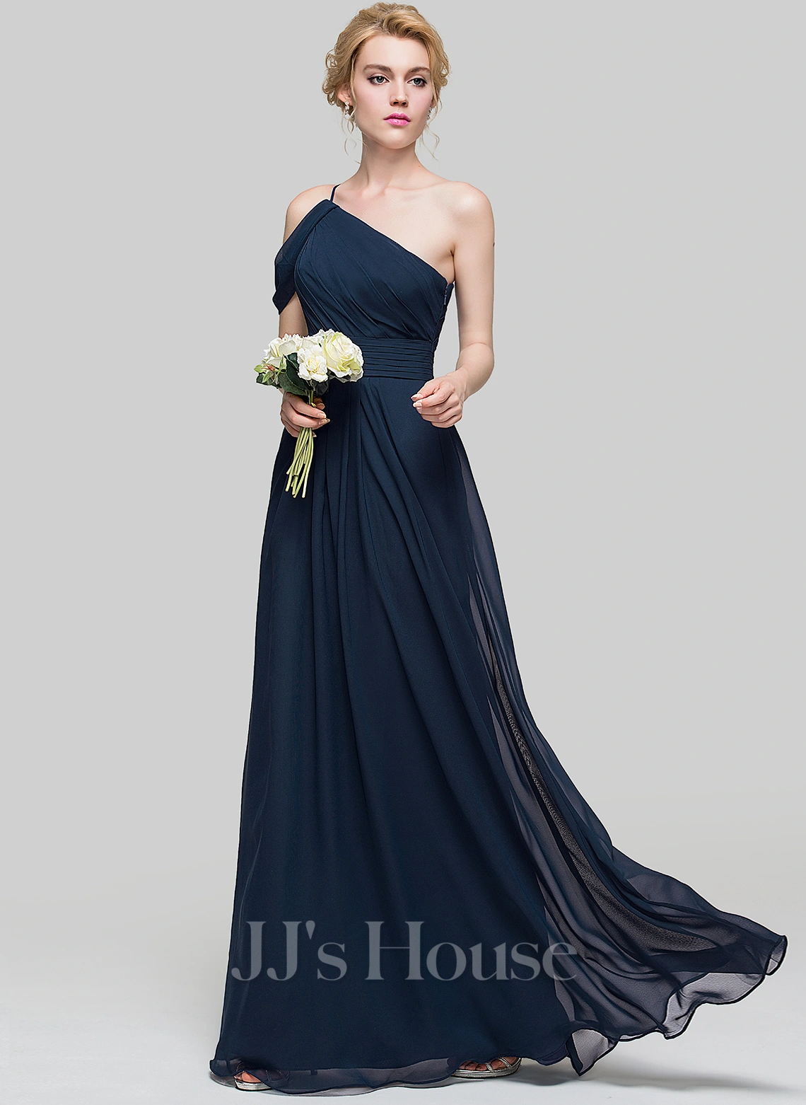 Jjshouse.fr Robe Trapèze Décolleté Asymétrique Longueur Ras Du Sol Mousseline Mousseline Robe De Demoiselle D'honneur Avec Plissé 7 Jjshouse.fr Robe Trapèze Décolleté Asymétrique Longueur Ras Du Sol Mousseline Mousseline Robe De Demoiselle D'honneur Avec Plissé – Image 7