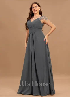 Jjshouse.fr Robe Trapèze Col V Longueur Ras Du Sol Mousseline Mousseline Robe De Demoiselle D'honneur Avec Brodé Plissé Paillettes 26 Jjshouse.fr Robe Trapèze Col V Longueur Ras Du Sol Mousseline Mousseline Robe De Demoiselle D'honneur Avec Brodé Plissé Paillettes -Voiles mariée Soldes 293a46492bd2dbd64257fe651ff28d88