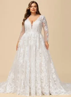 JJsHouse Robe Marquise/princesse Col V Dentelle Tulle Robe De Mariée -Voiles mariée Soldes 2b284192b5412c0768e688e1642736ef