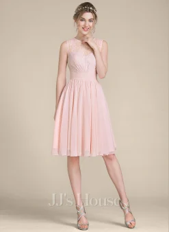 Jjshouse.fr Robe Trapèze Scoop Longueur Genou Mousseline Dentelle Dentelle Mousseline Robe De Demoiselle D'honneur Avec Plissé 6 Jjshouse.fr Robe Trapèze Scoop Longueur Genou Mousseline Dentelle Dentelle Mousseline Robe De Demoiselle D'honneur Avec Plissé -Voiles mariée Soldes 2c433effabd9bcedc8d22aa41bc5442e