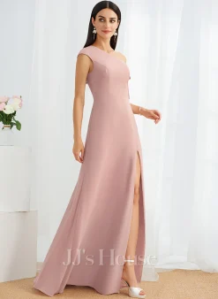 Jjshouse.fr Robe Trapèze Décolleté Asymétrique Longueur Ras Du Sol Mousseline Robe De Demoiselle D'honneur Avec Arc -Voiles mariée Soldes 2dbd537963e0924c9bae3f54114b8b7e