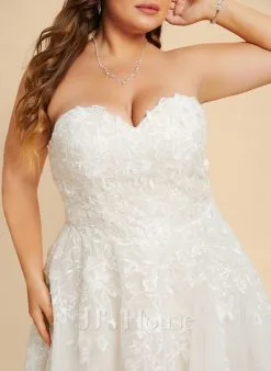 JJsHouse Robe Marquise/princesse Cache Cœur Traîne Moyenne Dentelle Tulle Robe De Mariée -Voiles mariée Soldes 319b982d533af424183fea1adc862d97