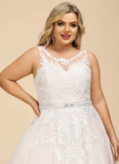 JJsHouse Robe Marquise/princesse Traîne Moyenne Dentelle Tulle Robe De Mariée Avec Brodé Paillettes -Voiles mariée Soldes 3bd68312cdb42caec6cb641b0d479258