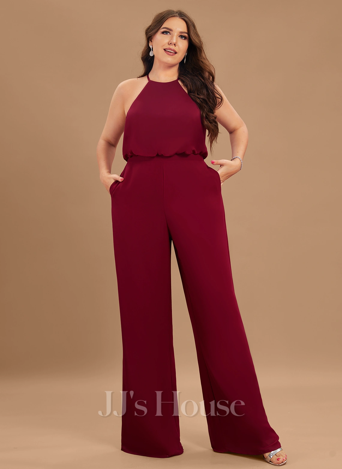 Jjshouse.fr Jumpsuit / Pantsuit Scoop Longueur Ras Du Sol Mousseline Mousseline Robe De Demoiselle D'honneur Avec Poches 7 Jjshouse.fr Jumpsuit / Pantsuit Scoop Longueur Ras Du Sol Mousseline Mousseline Robe De Demoiselle D'honneur Avec Poches – Image 7