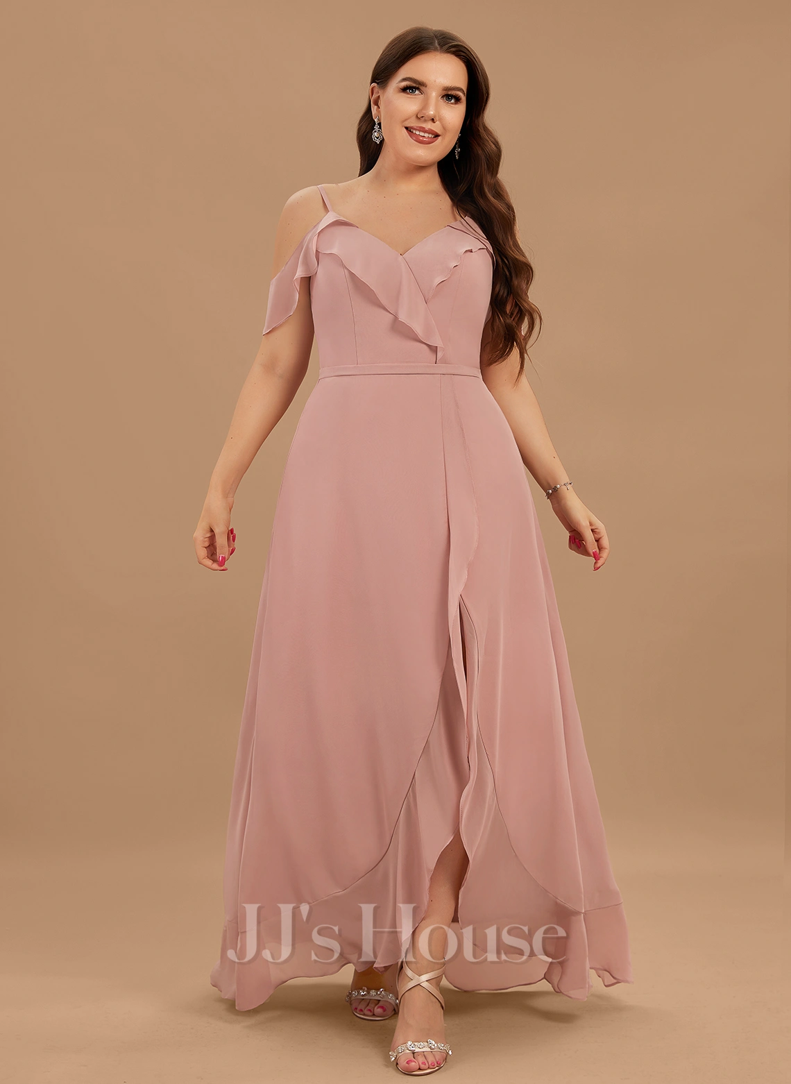 Jjshouse.fr Robe Trapèze Col V Asymétrique Mousseline Mousseline Robe De Demoiselle D'honneur Avec Robe à Volants 10 Jjshouse.fr Robe Trapèze Col V Asymétrique Mousseline Mousseline Robe De Demoiselle D'honneur Avec Robe à Volants – Image 10