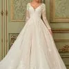 JJsHouse Robe Marquise/princesse Col V Traîne Moyenne Dentelle Tulle Robe De Mariée