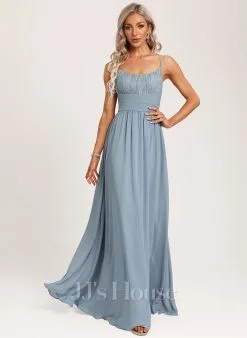 Jjshouse.fr Robe Trapèze Scoop Longueur Ras Du Sol Mousseline Dentelle Robe De Demoiselle D'honneur