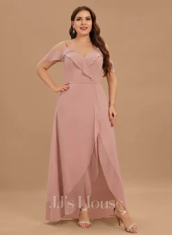 Jjshouse.fr Robe Trapèze Col V Asymétrique Mousseline Mousseline Robe De Demoiselle D'honneur Avec Robe à Volants 17 Jjshouse.fr Robe Trapèze Col V Asymétrique Mousseline Mousseline Robe De Demoiselle D'honneur Avec Robe à Volants -Voiles mariée Soldes 4380d60320145cb340428f6b5e6e66ef