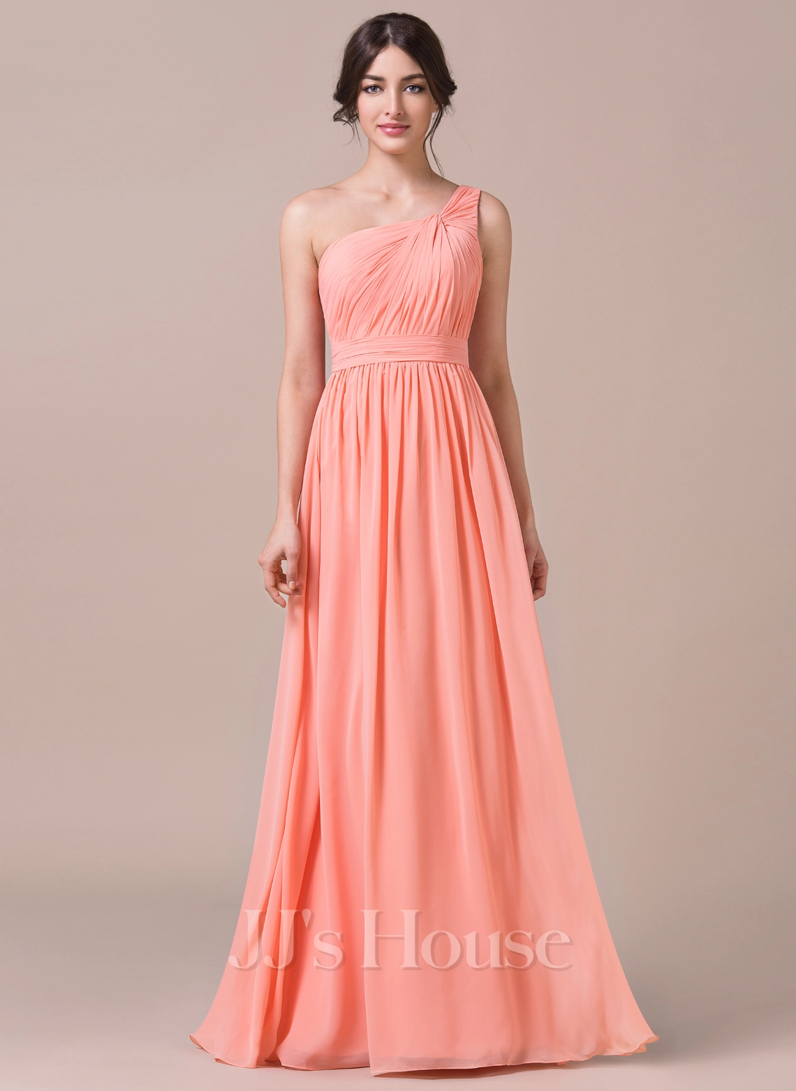 Jjshouse.fr Robe Trapèze Décolleté Asymétrique Longueur Ras Du Sol Mousseline Mousseline Robe De Demoiselle D'honneur Avec Plissé 2 Jjshouse.fr Robe Trapèze Décolleté Asymétrique Longueur Ras Du Sol Mousseline Mousseline Robe De Demoiselle D'honneur Avec Plissé – Image 2