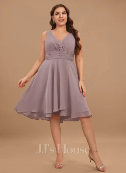 Jjshouse.fr Robe Trapèze Col V Asymétrique Mousseline Mousseline Robe De Demoiselle D'honneur Avec Plissé 19 Jjshouse.fr Robe Trapèze Col V Asymétrique Mousseline Mousseline Robe De Demoiselle D'honneur Avec Plissé -Voiles mariée Soldes 4b4e92b2db5448d06b237e0729222ce1