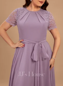 Jjshouse.fr Robe Trapèze Scoop Longueur Ras Du Sol Mousseline Dentelle Robe De Demoiselle D'honneur -Voiles mariée Soldes 4c4407ad6e8f4d8d3ff579e932e1f767