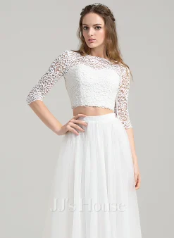 JJsHouse Robe Trapèze Longueur Ras Du Sol Dentelle Tulle Robe De Mariée -Voiles mariée Soldes 4d60e565a546a8269f60e45158eb8817