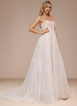 JJsHouse Robe Marquise/princesse épaule Dénudée Cache Cœur Traîne Moyenne Dentelle Tulle Robe De Mariée Avec Plissé Paillettes 23 JJsHouse Robe Marquise/princesse épaule Dénudée Cache Cœur Traîne Moyenne Dentelle Tulle Robe De Mariée Avec Plissé Paillettes -Voiles mariée Soldes 506a3f085511fd0773a2c852ca30666a