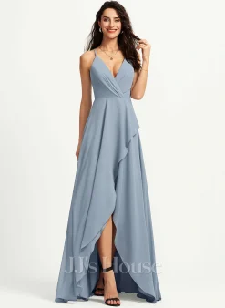 Jjshouse.fr Robe Trapèze Col V Asymétrique Mousseline Robe De Demoiselle D'honneur 17 Jjshouse.fr Robe Trapèze Col V Asymétrique Mousseline Robe De Demoiselle D'honneur -Voiles mariée Soldes 5084344d0a2c4d6513b71fc24c6f3bb8