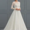 JJsHouse Robe Marquise/princesse Balayage/pinceau Train Dentelle Tulle Robe De Mariée