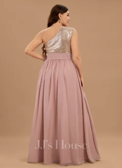 Jjshouse.fr Robe Trapèze Décolleté Asymétrique Longueur Ras Du Sol Mousseline Pailleté Pailleté Mousseline Robe De Demoiselle D'honneur -Voiles mariée Soldes 52dbe25e1281d75bddd80ef05ae58fe3