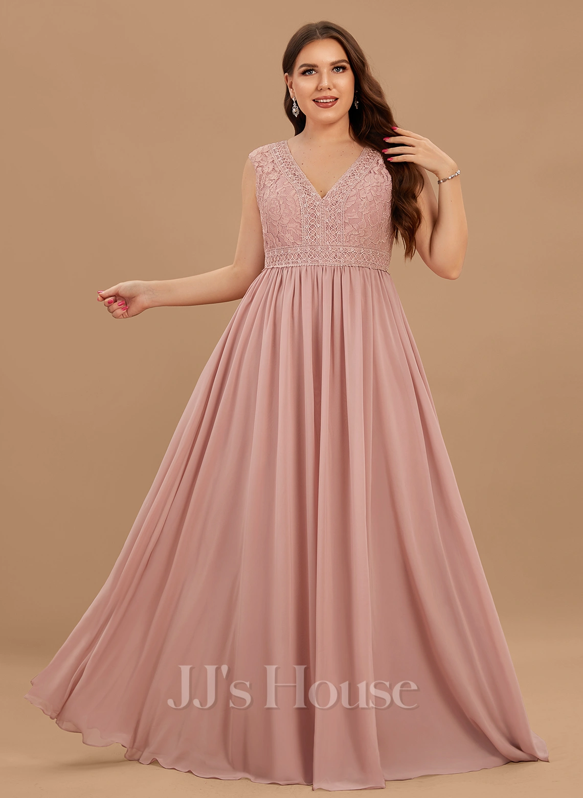 Jjshouse.fr Robe Trapèze Col V Longueur Ras Du Sol Mousseline Dentelle Dentelle Mousseline Robe De Demoiselle D'honneur 7 Jjshouse.fr Robe Trapèze Col V Longueur Ras Du Sol Mousseline Dentelle Dentelle Mousseline Robe De Demoiselle D'honneur – Image 7