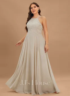 Jjshouse.fr Robe Trapèze Scoop Longueur Ras Du Sol Mousseline Dentelle Dentelle Mousseline Robe De Demoiselle D'honneur Avec Poches -Voiles mariée Soldes 559eab107d85766c84021eca5175a7a0