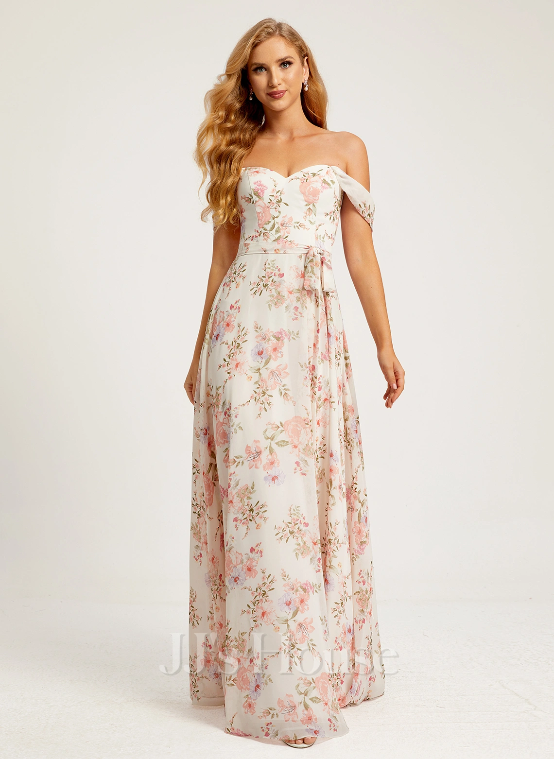 Jjshouse.fr Robe Trapèze épaule Dénudée Longueur Ras Du Sol Mousseline Robe De Demoiselle D'honneur Avec Fendue Devant 12 Jjshouse.fr Robe Trapèze épaule Dénudée Longueur Ras Du Sol Mousseline Robe De Demoiselle D'honneur Avec Fendue Devant – Image 12