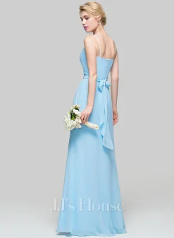 Jjshouse.fr Robe Trapèze Capot Longueur Ras Du Sol Mousseline Mousseline Robe De Demoiselle D'honneur Avec Plissé -Voiles mariée Soldes 58bd1611fc2d49ff8f1bc93a23ee832f