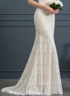 JJsHouse Forme Sirène/trompette Balayage/pinceau Train Dentelle Robe De Mariée 11 JJsHouse Forme Sirène/trompette Balayage/pinceau Train Dentelle Robe De Mariée -Voiles mariée Soldes 65beec2f76d99280593dc022cab715f7