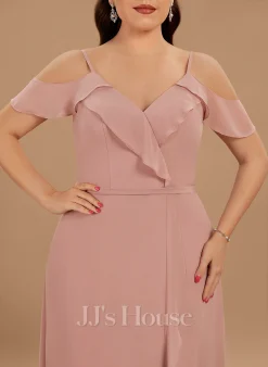 Jjshouse.fr Robe Trapèze Col V Asymétrique Mousseline Mousseline Robe De Demoiselle D'honneur Avec Robe à Volants 16 Jjshouse.fr Robe Trapèze Col V Asymétrique Mousseline Mousseline Robe De Demoiselle D'honneur Avec Robe à Volants -Voiles mariée Soldes 6823592aa43969ea81c40dc8c4ad97d1