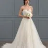 JJsHouse Robe Marquise/princesse Cache Cœur Traîne Moyenne Dentelle Tulle Robe De Mariée Avec Brodé Plissé
