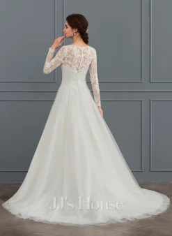 JJsHouse Robe Marquise/princesse Balayage/pinceau Train Dentelle Tulle Robe De Mariée 14 JJsHouse Robe Marquise/princesse Balayage/pinceau Train Dentelle Tulle Robe De Mariée -Voiles mariée Soldes 73c648e16f2611b9a002a6b687a1b2ca