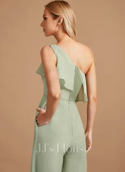 Jjshouse.fr Jumpsuit / Pantsuit Décolleté Asymétrique Longueur Ras Du Sol Mousseline Robe De Demoiselle D'honneur Avec Plissé 13 Jjshouse.fr Jumpsuit / Pantsuit Décolleté Asymétrique Longueur Ras Du Sol Mousseline Robe De Demoiselle D'honneur Avec Plissé -Voiles mariée Soldes 74aa57a1f253b3caed4d3bd756c467b5