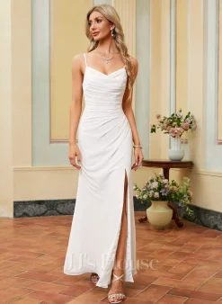 JJsHouse Forme Sirène/trompette Capot Longueur Ras Du Sol Mousseline Robe De Mariée -Voiles mariée Soldes 7abc5fc6797f1b62d66670600f6c72a3