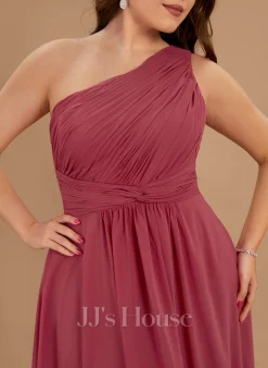 Jjshouse.fr Robe Trapèze Décolleté Asymétrique Longueur Ras Du Sol Mousseline Mousseline Robe De Demoiselle D'honneur Avec Plissé -Voiles mariée Soldes 7cb66696d822d64bd09ab94d5a387e76