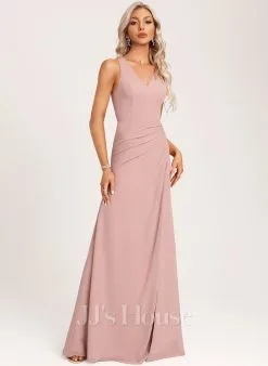 Jjshouse.fr Robe Trapèze Col V Longueur Ras Du Sol Mousseline Robe De Demoiselle D'honneur Avec Plissé 12 Jjshouse.fr Robe Trapèze Col V Longueur Ras Du Sol Mousseline Robe De Demoiselle D'honneur Avec Plissé -Voiles mariée Soldes 7de95e31b3aa51784098b0645a316338