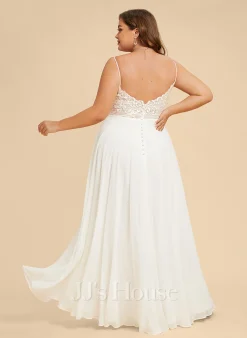 JJsHouse Robe Trapèze Col V Longueur Ras Du Sol Mousseline Dentelle Robe De Mariée 20 JJsHouse Robe Trapèze Col V Longueur Ras Du Sol Mousseline Dentelle Robe De Mariée -Voiles mariée Soldes 7ef7a09eb5e46c5c9f95c5c08484231b