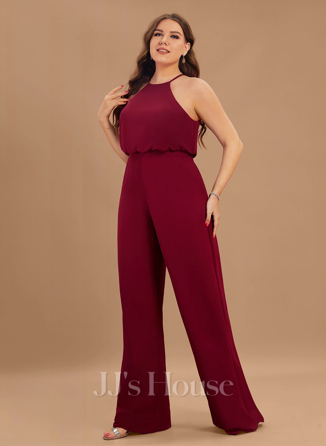 Jjshouse.fr Jumpsuit / Pantsuit Scoop Longueur Ras Du Sol Mousseline Mousseline Robe De Demoiselle D'honneur Avec Poches 6 Jjshouse.fr Jumpsuit / Pantsuit Scoop Longueur Ras Du Sol Mousseline Mousseline Robe De Demoiselle D'honneur Avec Poches – Image 6
