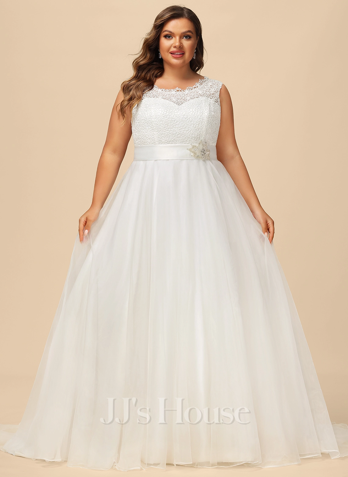 JJsHouse Robe Marquise/princesse Balayage/pinceau Train Dentelle Organza Satiné Robe De Mariée Avec Brodé Paillettes 13 JJsHouse Robe Marquise/princesse Balayage/pinceau Train Dentelle Organza Satiné Robe De Mariée Avec Brodé Paillettes – Image 13